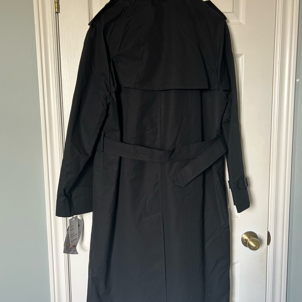 🔥🆕🔥 Anchor Uniform Black Double Breasted Trench Coat - 40R - Thinsulate Lining - Picture 6 of 11